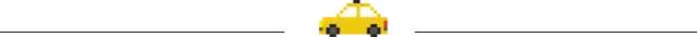 卡通像素风出租车分割线 图片